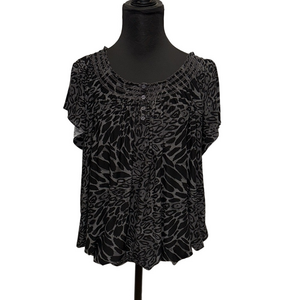 George Animal Print Blouse. Cheetah Leopard Stretch Comfy Soft